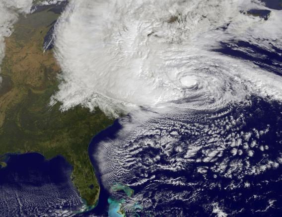 Imagen de la Nasa del huracán Sandy