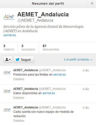 AEMET se deja ver de nuevo en Twitter
