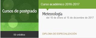 Curso de postgrado en Meteorología 2016-2017 en la UNED