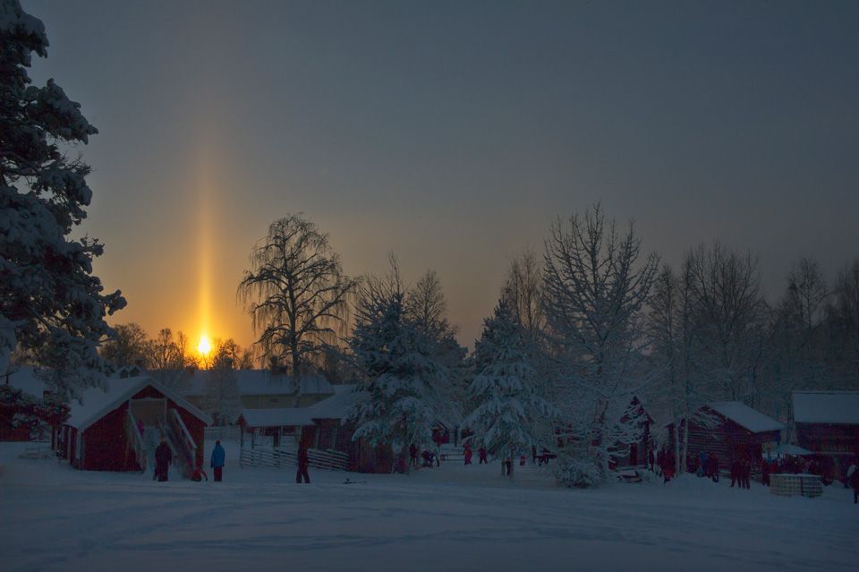 Un pilar solar sobre Suecia. Autor: Göran Strand