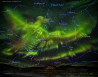 Una aurora Fénix sobre Islandia