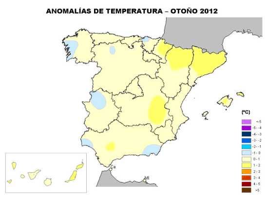 Temperatura otoño 2012 Temperatura otoño 2012