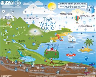 Ciclo del agua para niños y escuelas