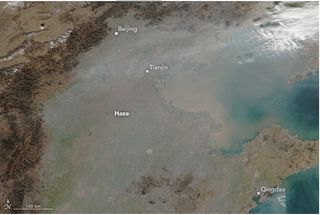 Smog y niebla en el norte de China