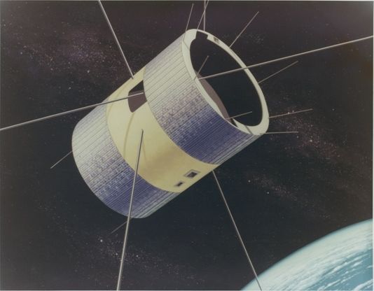 Representación de un artista de la nave espacial ATS-1. Crédito: NASA