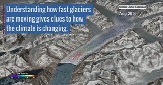 Vista global desde Landsat de la velocidad del hielo
