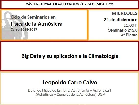 Big Data y su aplicación a la Climatología