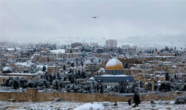 Foto 2: Foto de Jerusalén durante la nevada del 10 de enero de 2013.