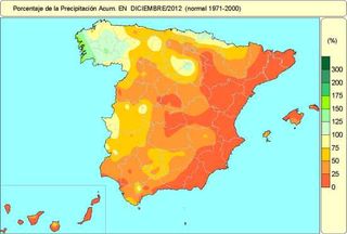Diciembre 2012, seco y algo más cálido