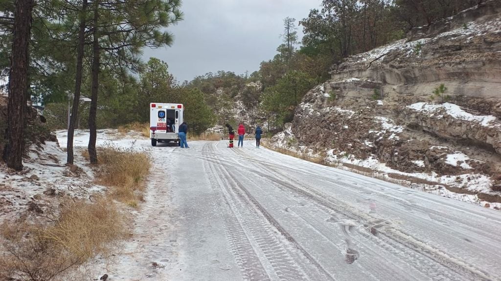 Es frecuente la presencia de nieve durante la temporada invernal. Imagen Gobierno de Durango.