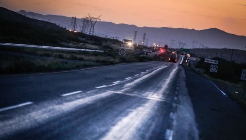 El descenso térmico puede provocar incluso congelamiento del pavimento. Imagen Gobierno de Chihuahua