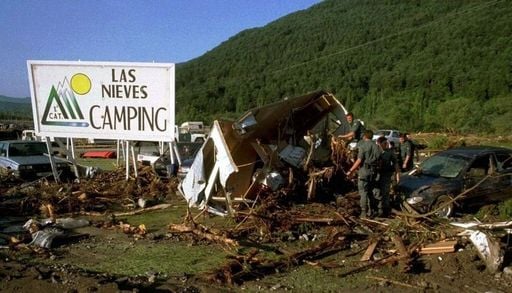 30 a&ntilde;os de la tragedia de Biescas: el camping se levant&oacute; en un barranco que ya sufri&oacute; dos grandes riadas en el siglo XX