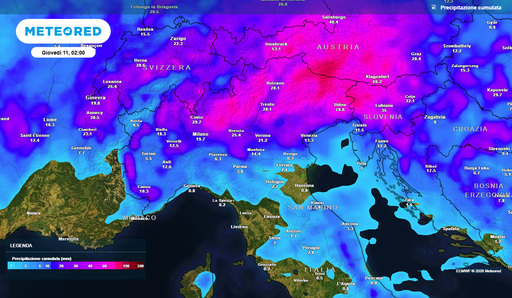30 mm di pioggia in pochi minuti: il prossimo episodio di forti temporali in Italia ha gi&agrave; una data