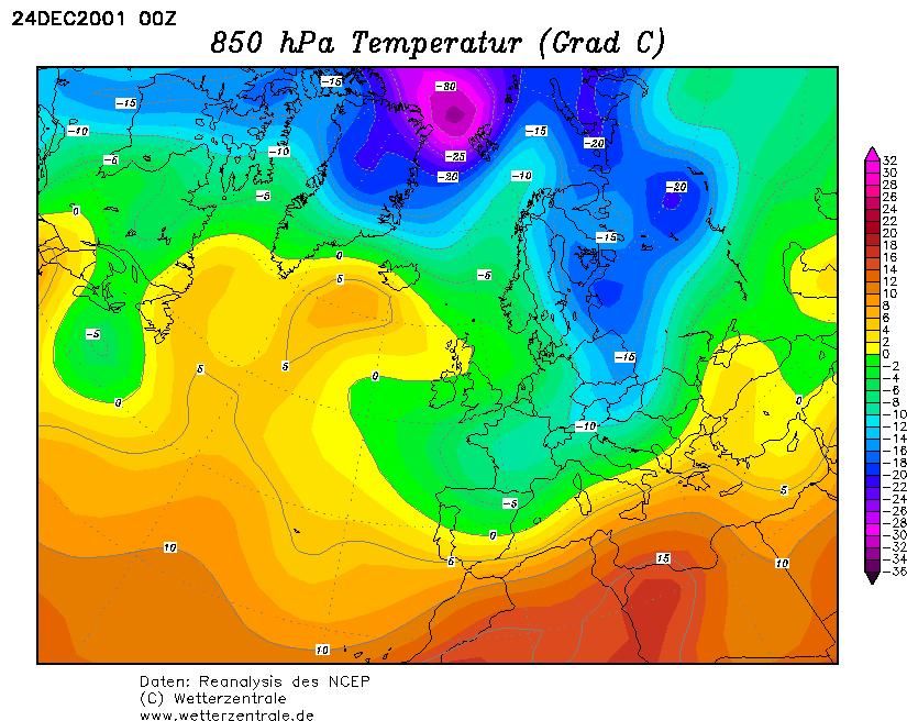 Figura 2. Reanálisis del NCEP vía Wetterzentrale Figura 2. Reanálisis del NCEP vía Wetterzentrale