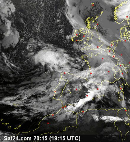 Imagen IR de las 19:15 UTC
