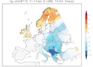 El frío siberiano golpea el sureste de Europa