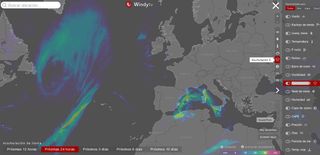 Windytv ofrece campos del modelo determinista del Centro Europeo a 9 km