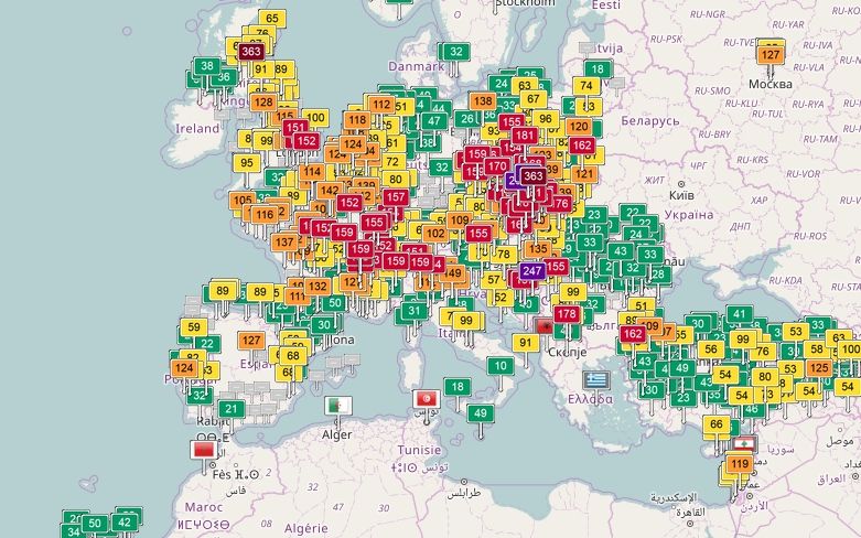 Los índices de la calidad del aire