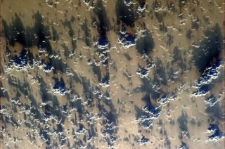 Sombras de nubes desde la ISS