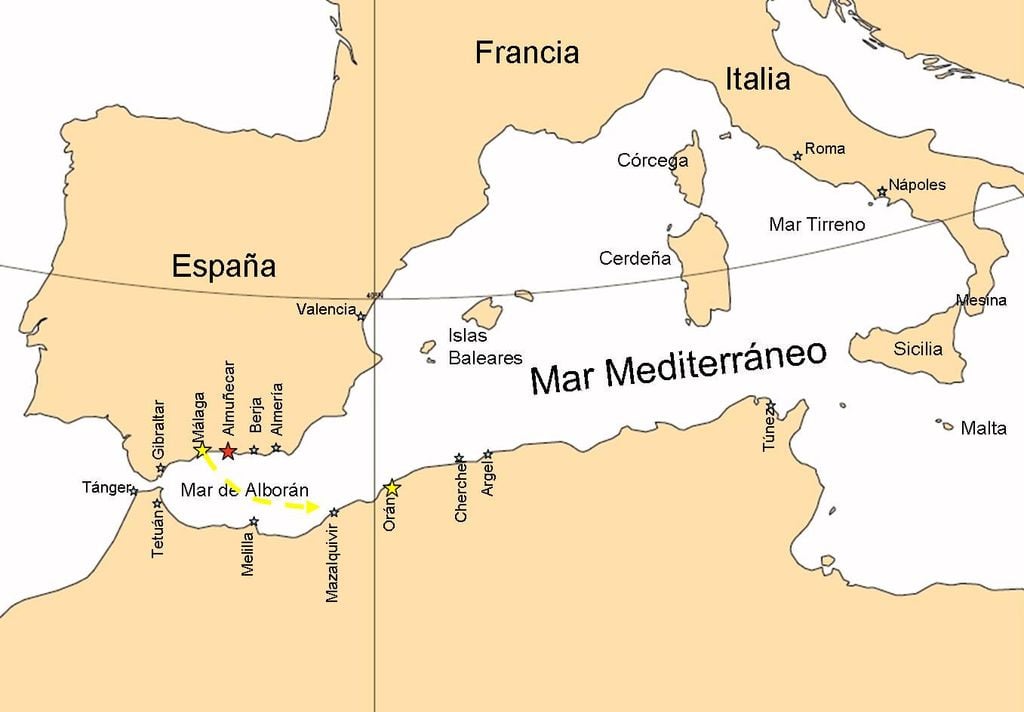 FIG. 1: Mediterráneo Occidental