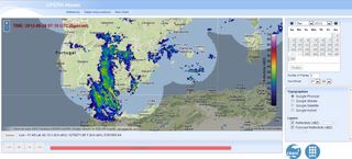 Imágenes europeas mosaico radar: extrapoladas e históricas