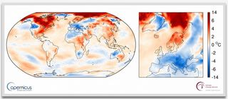 Temperatura media del aire en enero de 2017
