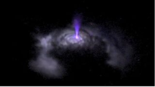 Chorros azules desde la Estación Espacial Internacional