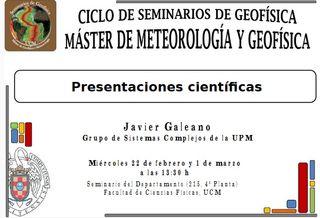 Seminario de geofísica: miércoles 22 de febrero y 1 de marzo 2017