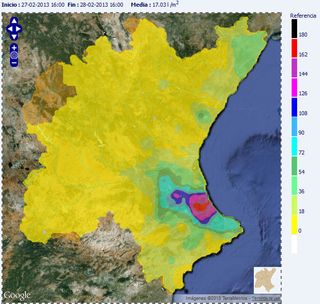 Llueve en la Comunidad Valenciana (28 feb 2013)