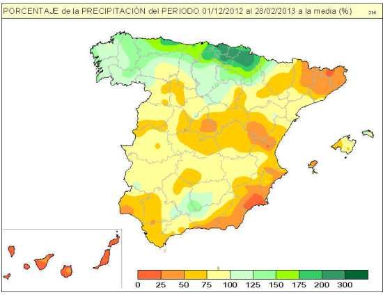 Precipitaciones invierno 2013