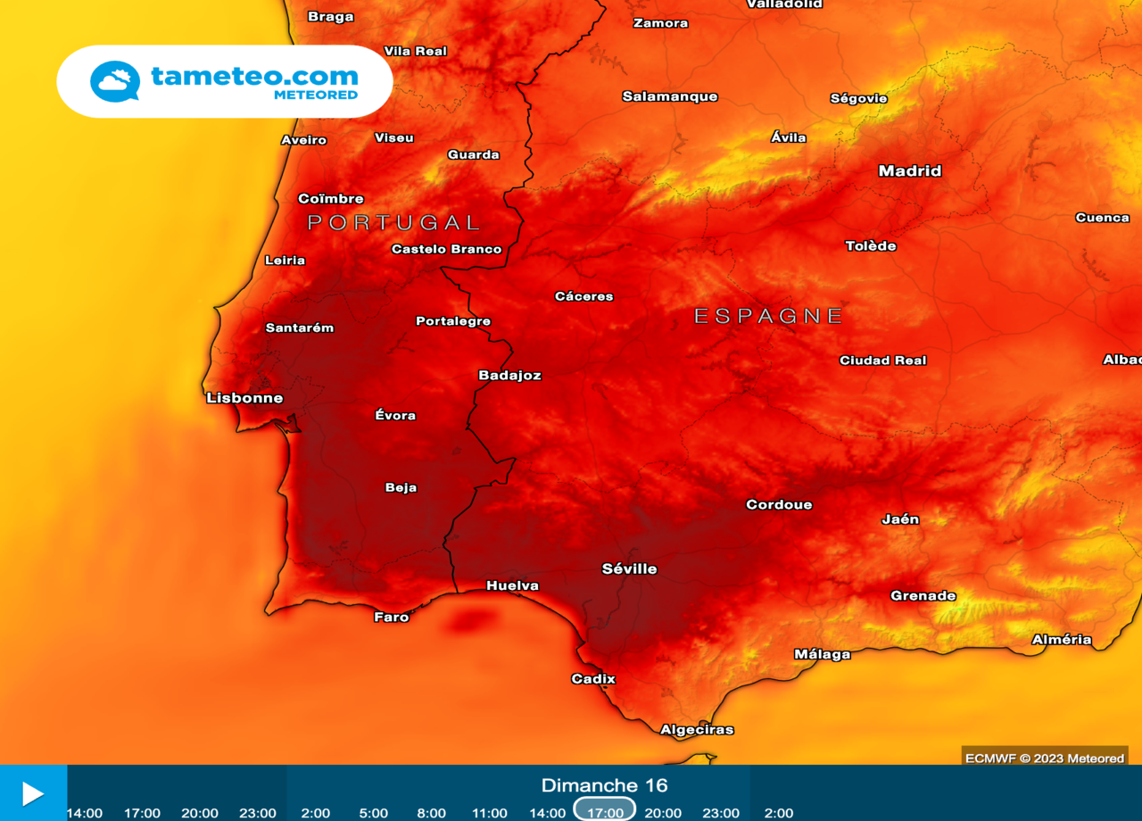 o calor intenso chegará à França?