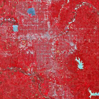 La cicatriz del tornado de Moore según ASTER