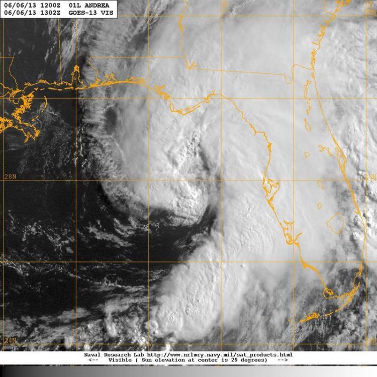 Imagen de satélite de Andrea