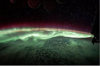Auroras en el cielo desde la ISS
