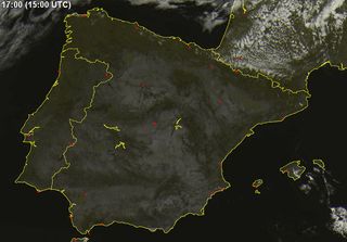 La piel de toro casi sin nubes