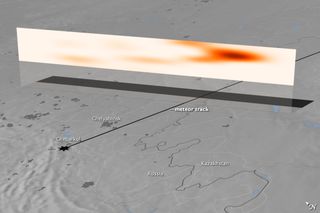 Seguimiento de la estela del meteoro de Chelyabinsk 