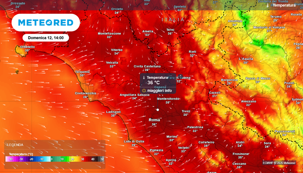 caldo roma Le temperature a Roma raggiungeranno i 36-37 gradi entro domenica.