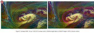 Caso de estudio de enero de 2017 en el portal de Eumetsat