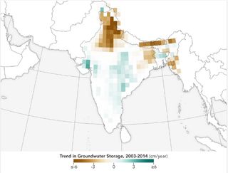 Ganancias de las aguas subterráneas en la India