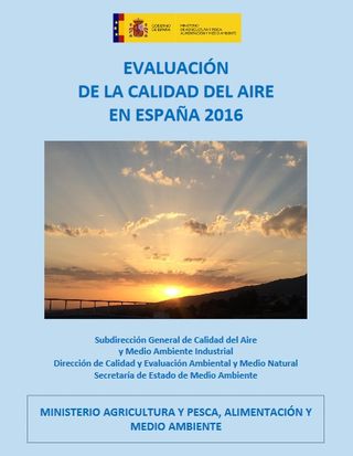 La calidad del aire en 2016 mejora ligeramente respecto a 2015