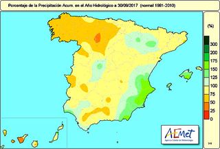 Resumen del año hidrológico 2016-2017 en España