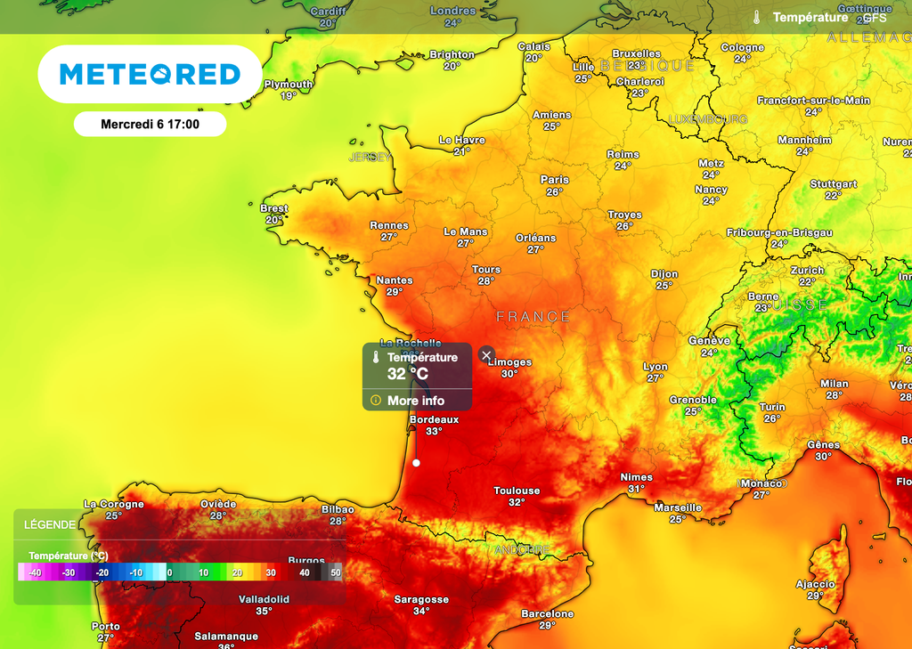 Températures encore très raisonnables cet après-midi dans le sud du pays.