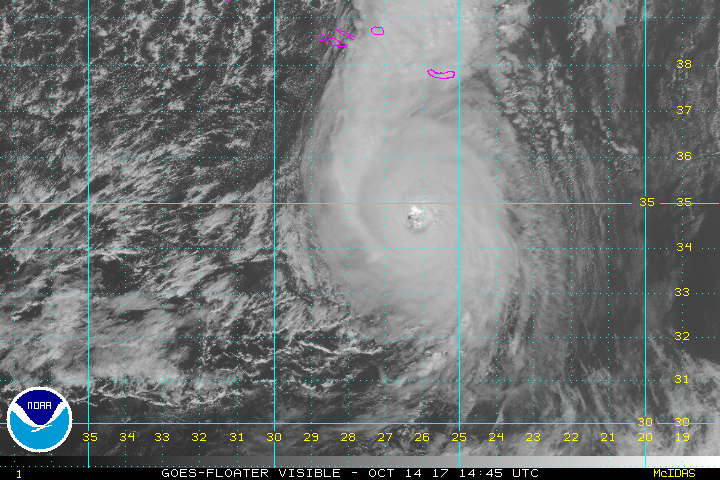 Cae un record absoluto con el huracán Ophelia cat.3