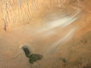 El lago Chad desde el espacio