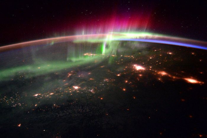 Aurora sobre el norte de Canadá.