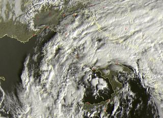 Un raro medicane a la vista en el Mediterráneo Central