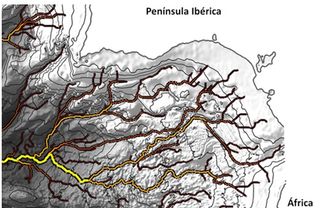 Corrientes profundas de penetración del Mediterráneo en el Atlántico