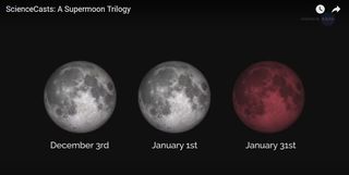 Tres superlunas cercanas