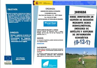 Jornada sobre Innovación en gestión de regadíos mediante redes agroclimáticas, imágenes de satélite y SIG