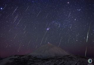 Las Gemínidas y Teide nevado